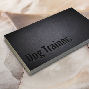 Cartão de visita de Treinamento de Cachorro Negro 