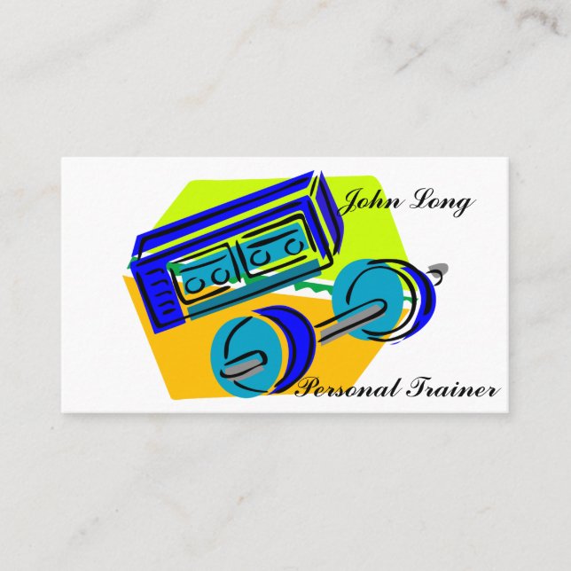Cartão de visita de Treinamento em Gym (Frente)