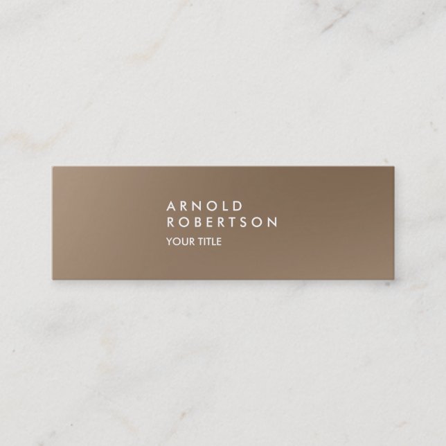 Cartão de visita de Trendy Professional Slim Brown (Frente)