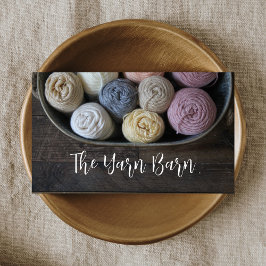 Cartão de visita de tricô e crochet de Yarn Rustic