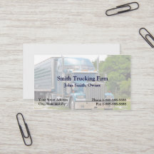 Cartão de visita de Truck Driver Trucking Firme
