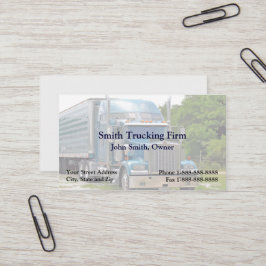 Cartão de visita de Truck Driver Trucking Firme