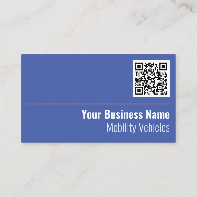 Cartão de Visita de Veículos de Mobilidade QR Code (Verso)