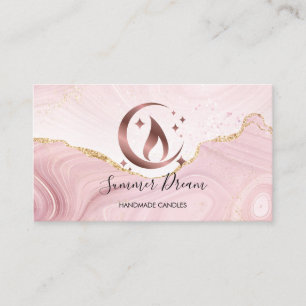 Cartão de visita de Vela de Mel Simples Moderna F