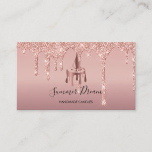 Cartão de visita de Vela de Mel Simples Moderna Fe