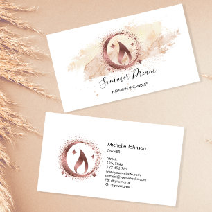 Cartão de visita de Vela de Mel Simples Moderna Fe