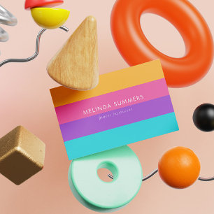 Cartão de visita de Verão Colorido Personalizado