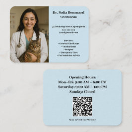 Cartão de visita de Veterinário Personalizado com