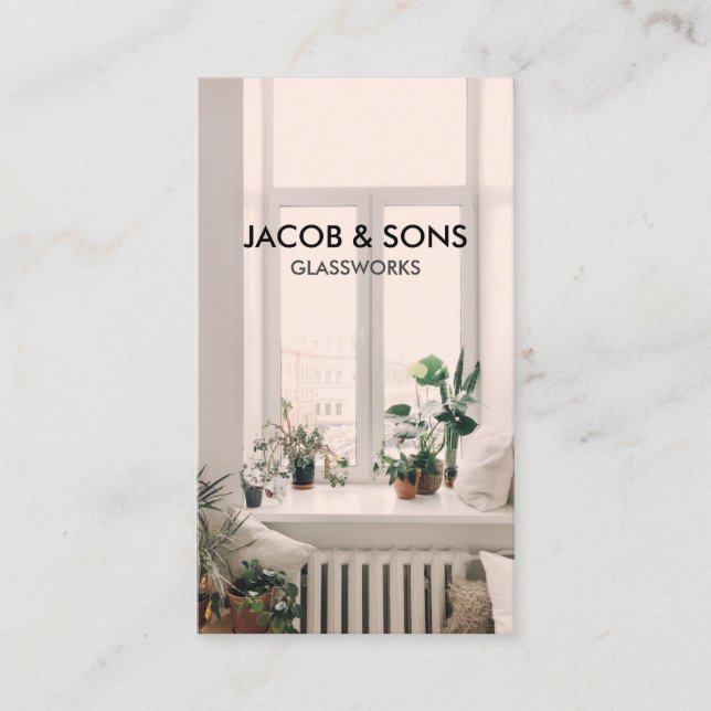 Cartão de visita de vidro de vidro de vidros (Frente)