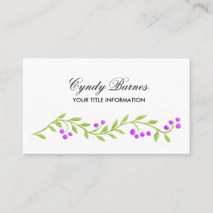 Cartão de visita de vinha roxa