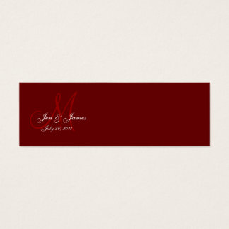 Cartão de visita de Vinho da Noite de Casamento Mo