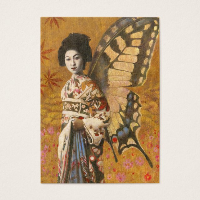Cartão de visita de Vintage Winged Geisha ACEO (Frente)
