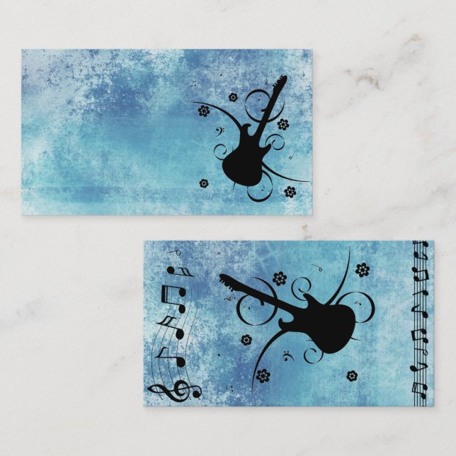 Cartão de visita de violão (Frente/Verso)