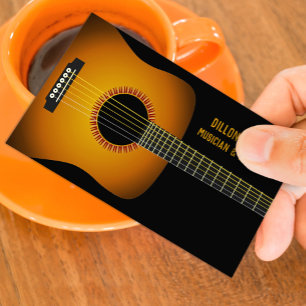 Cartão de visita de Violão de Música
