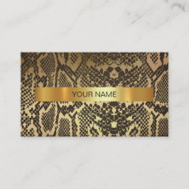 Cartão de visita de Vip Dourado Python minimalista