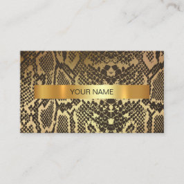 Cartão de visita de Vip Dourado Python minimalista