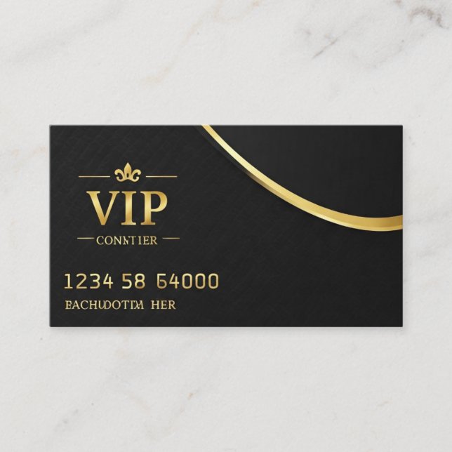 Cartão de visita de VIP Personalizado (Frente)