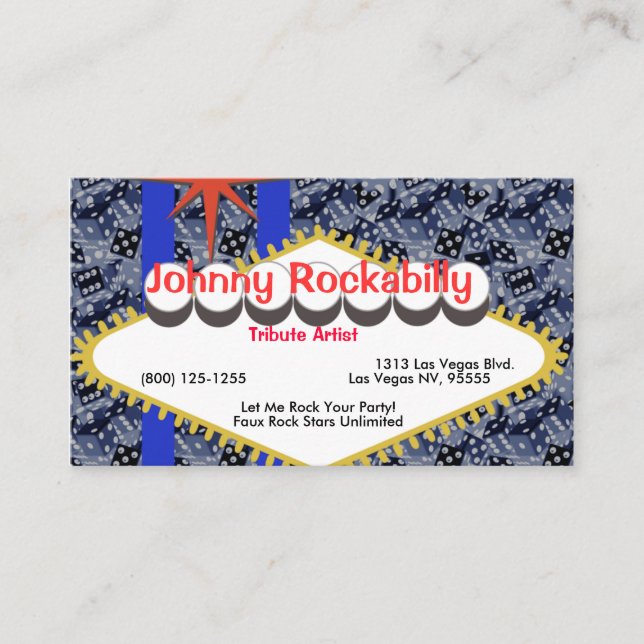 Cartão de visita de Viva Vegas (Frente)