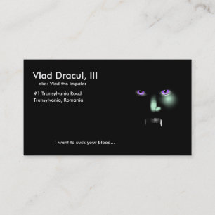 Cartão de visita de Vlad Dracul