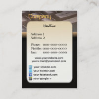 Cartão de visita de Webmaster
