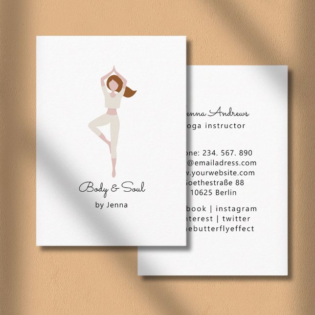 Cartão de Visita de Yoga (Yoga Reiki Wellness Meditation Business Card)