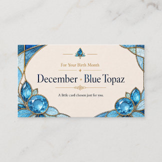 Cartão De Visita December Blue Topaz Birthstone Shop Card