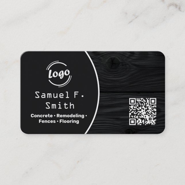 Cartão De Visita Decking and Fencing Custom QR (Frente)