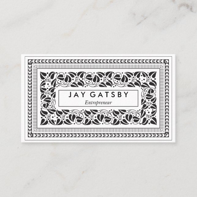 Cartão De Visita Deco de Arte Clássica/Art Nouveau (Frente)