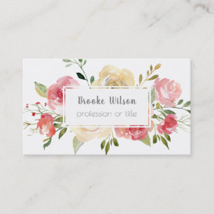 Cartão De Visita decor de flores aquáticas