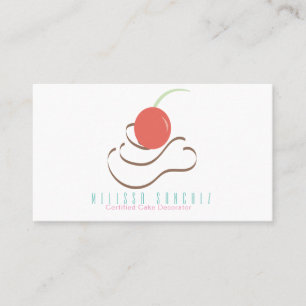 Cartão De Visita Decoração de Cupcakes de Chocolate da Padaria Rede