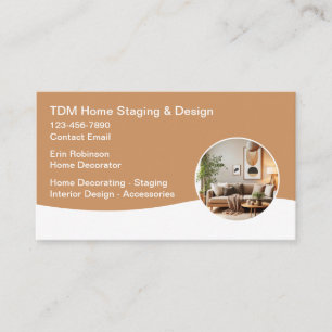 Cartão De Visita Decoração de Interiores e Design de Staging