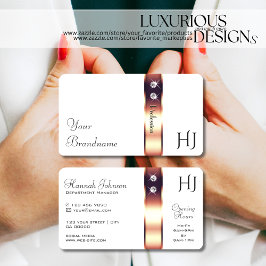 Cartão De Visita Decoração Dourada Elegante em Ouros Brancos