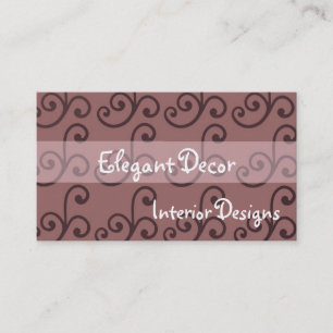 Cartão De Visita Decoração Elegante