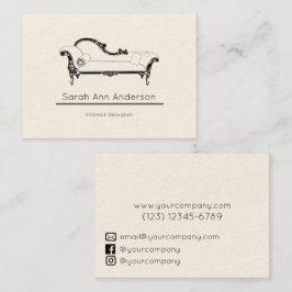 Cartão De Visita Decoração mínima do interior doméstico