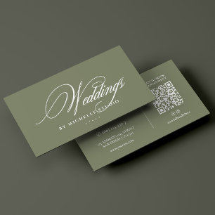 Cartão De Visita Decorador de Bolo de Casamento Elegante Monograma 