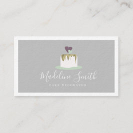 Cartão De Visita Decorador de Bolo de Casamento em Fondant Dourado 