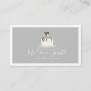 Cartão De Visita Decorador de Bolo de Casamento em Fondant Dourado 