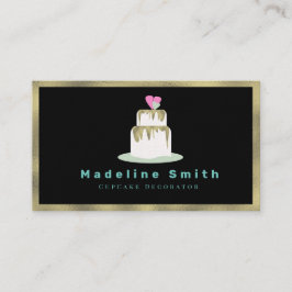 Cartão De Visita Decorador de Bolo de Casamento Logotipo de Bolo Ca
