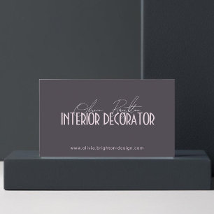 Cartão De Visita Decorador de Interiores Modernista Minimalista Pro