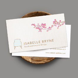 Cartão De Visita Decorador de Preparação da Cadeira de Design Inter