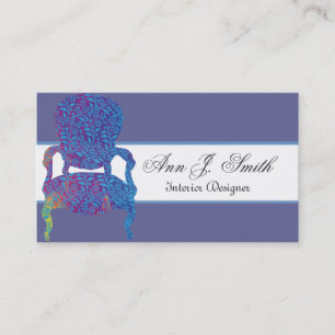 Cartão De Visita Decorador Interior Antiquado do Revendedor Configu