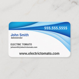 Cartão de visita decorativo da beira azul