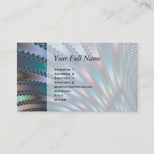 Cartão De Visita Dedos Arte Fractal (Frente)