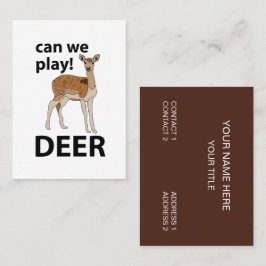 Cartão De Visita Deer Podemos Jogar Cerveja
