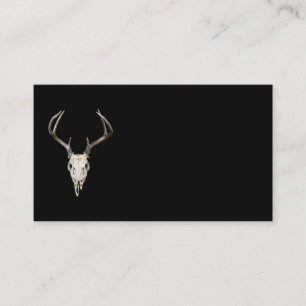 Cartão De Visita Deer Skull em Preto Fábricas Taxidermia