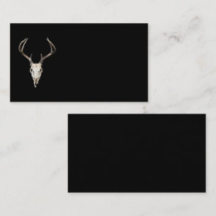 Cartão De Visita Deer Skull em Preto Fábricas Taxidermia