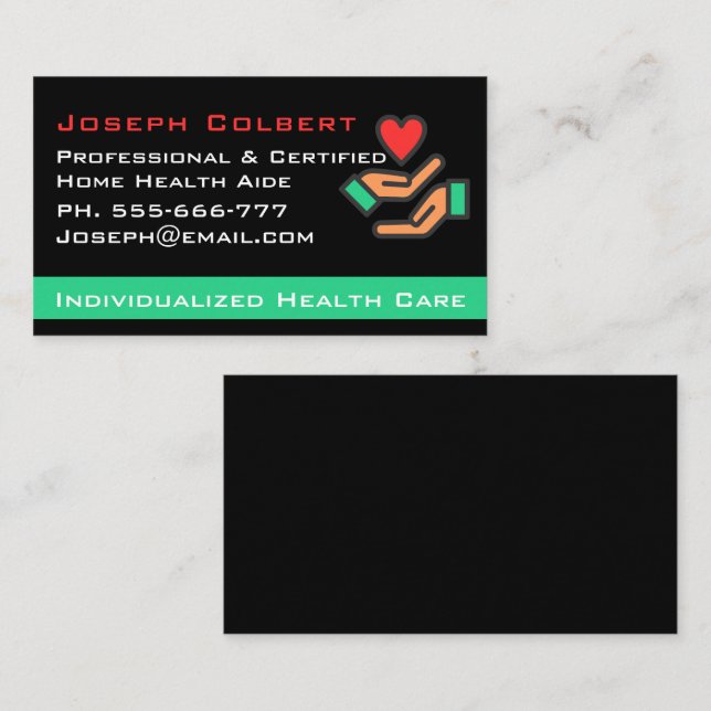 Cartão De Visita Deficientes Homecare Cuidadores Enfermeiros Cardía (Frente/Verso)