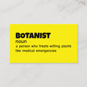 Cartão De Visita Definição de Funny do Plant Scientist
