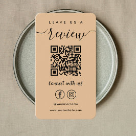 Cartão De Visita Deixe-nos uma avaliação Logotipo do Código Qr do F