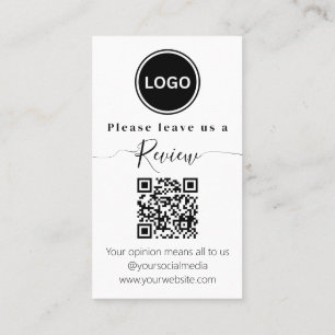Cartão De Visita Deixe-nos uma avaliação QR code Moderno